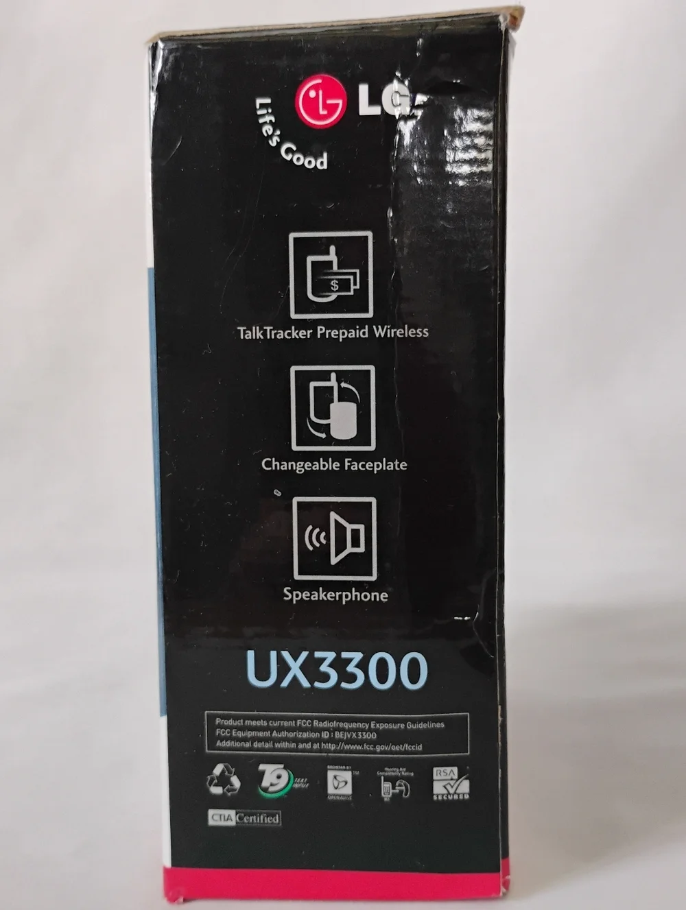 (NO PHONE) LG UX3300 US Cellular Empty Box + Clip Holster Headphones & Cover